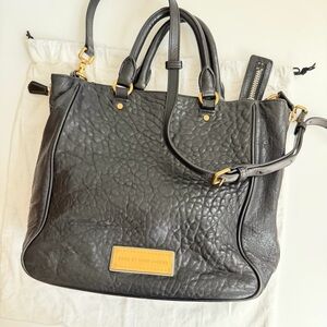 Marc By Marc Jacobs Black Pebbled Leather Tote